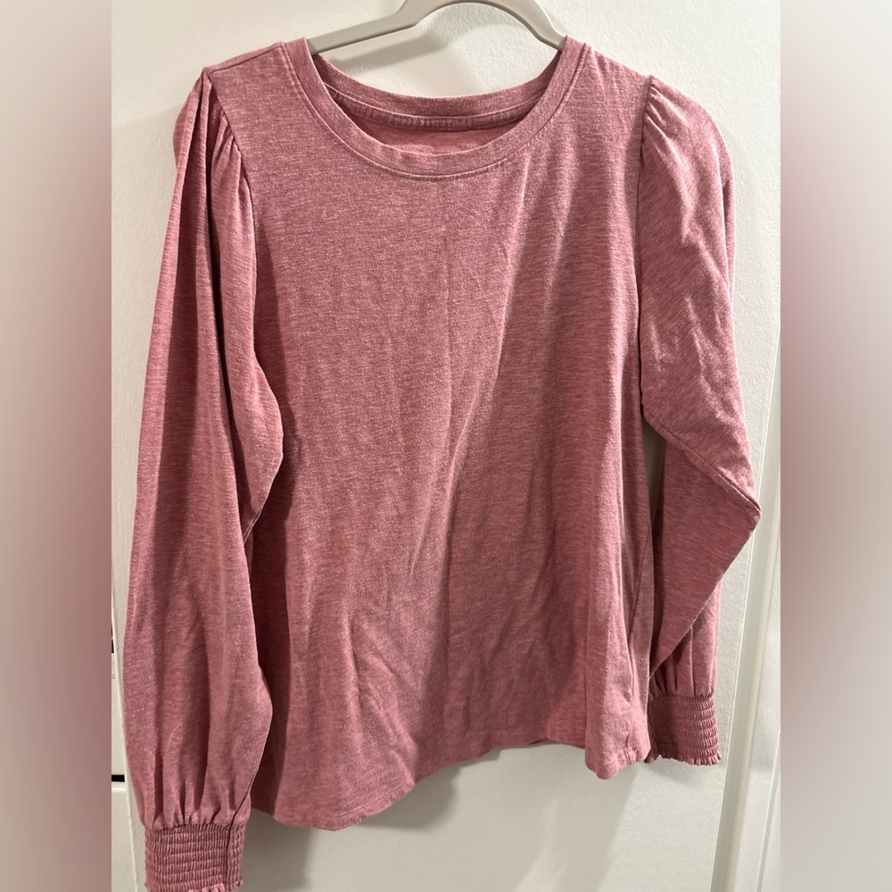 Sonoma Dusty Rose Long Sleeve Top